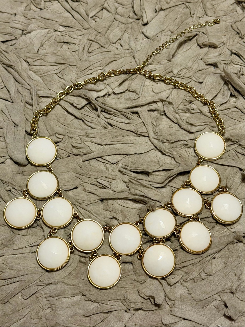 Gold & Cream Statement Necklace